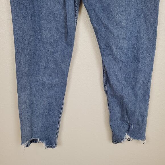 Abercrombie Fitch Jeans‎ Womens Mom Size 30 / 10 Cut Off Distressed Straight Leg - Picture 5 of 11
